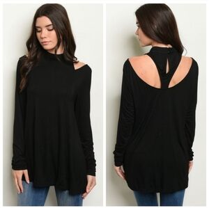 Long Sleeve Mock Neck Jersey Tunic NWT